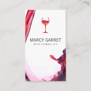 Wine Pour   Splash II Wine Glass Business Card