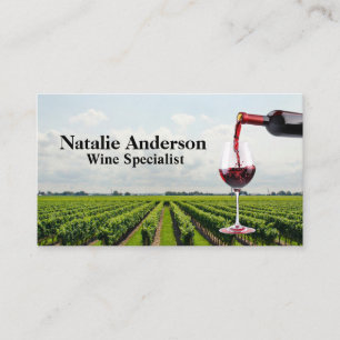 Wine Pour Winery Vineyard Estate Business Card