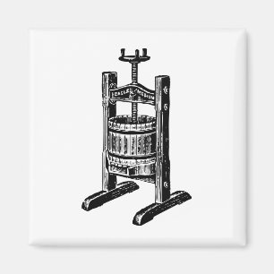 Wine Press Magnet