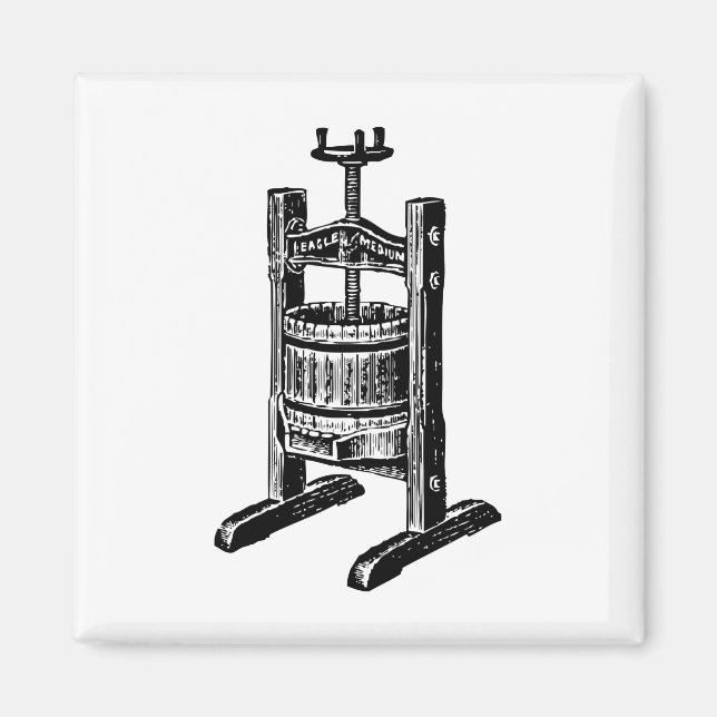 Wine Press Magnet (Front)