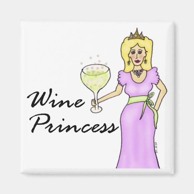 Wine Princess (no Saying) Magnet (Front)