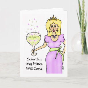 Wine Princess Valentine's Day Card