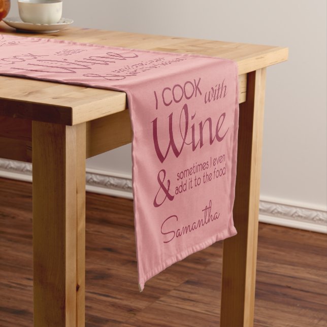 Wine Quote custom name table runner (In Situ)