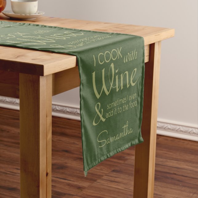 Wine Quote custom name table runner (In Situ)