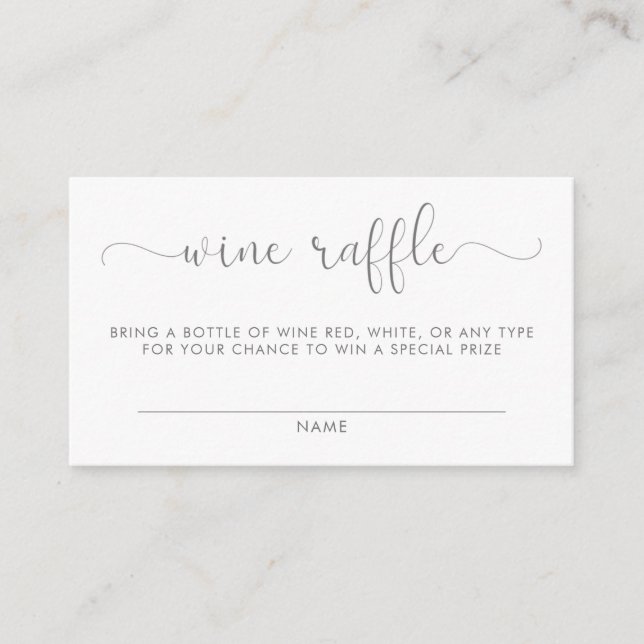 Wine Raffle Baby Shower Insert (Front)