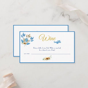 Wine Raffle Wedding Bridal Shower Card