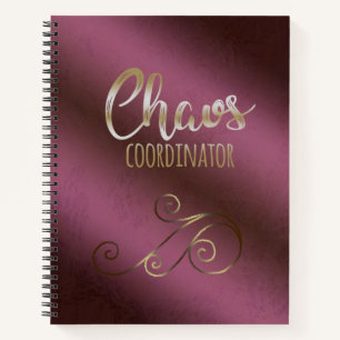 Wine Red Chaos Coordinator Journal Notebook