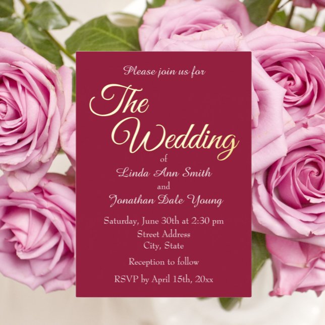 Wine Red Monotone Simple Style Wedding (In Situ Wedding)