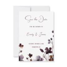 Wine Red Plum Mauve Fall Floral Wedding