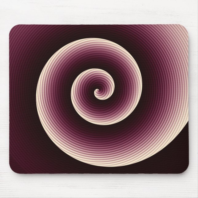 Wine Red Spiral Pattern Mouse Pad (Front)