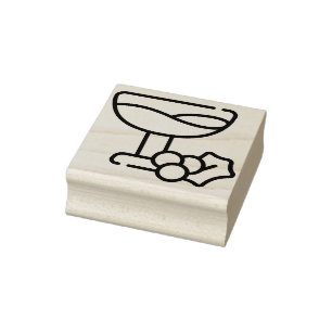 wine rubber stamp
