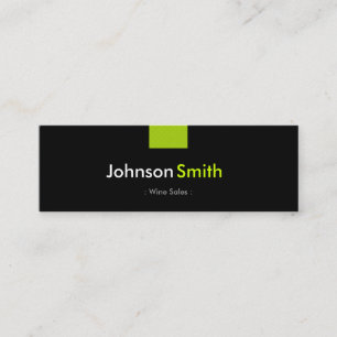 Wine Sales - Mint Green Compact Mini Business Card