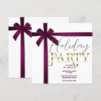 Wine Satin Ribbon Bow Christmas Holiday Party