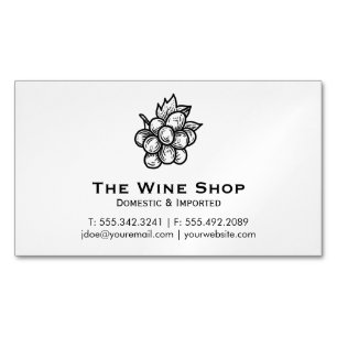 Wine Shop Magnetic Business Card