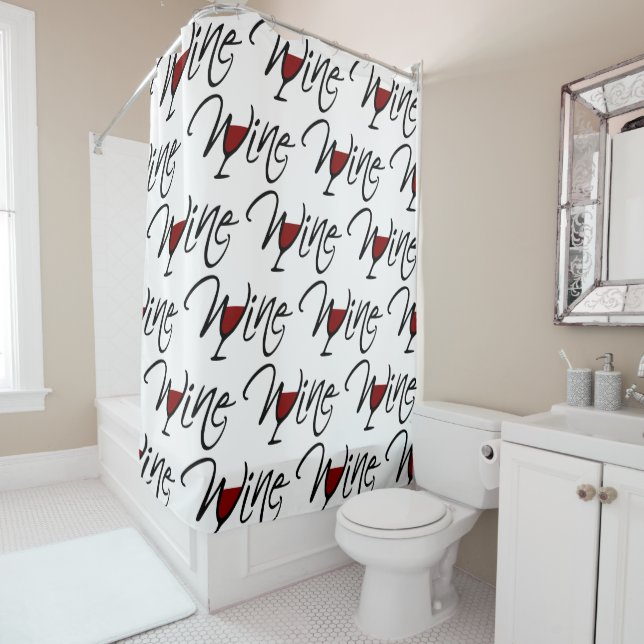 WINE SHOWER CURTAIN (In Situ)