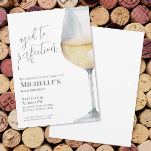 Wine Simple Sixty 60th Birthday Party Invitation