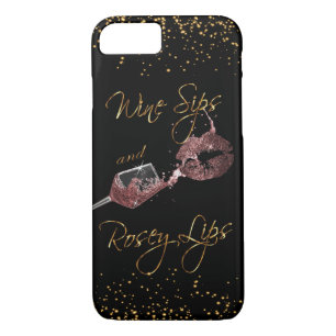Wine Sips and Rosey Lips 2 - Dusty Rose iPhone 8/7 Case