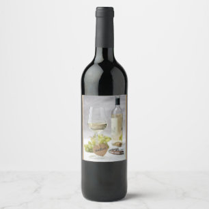 Wine Sommelier Vine Lover Bottle Grape Design Label