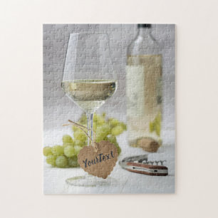 Wine Sommelier Vine Lover Bottle Grape Design Lugg Jigsaw Puzzle