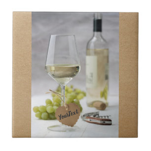 Wine Sommelier Vine Lover Bottle Grape Design Tile