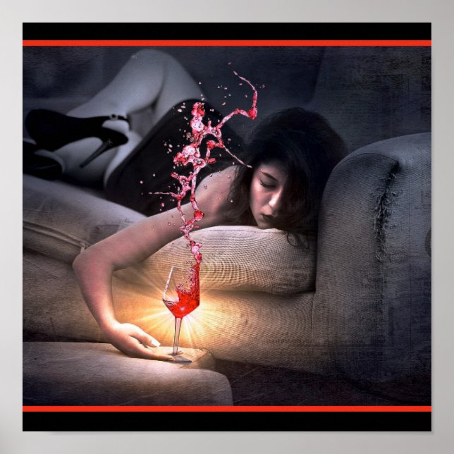 Wine Spilling Poster (Front)