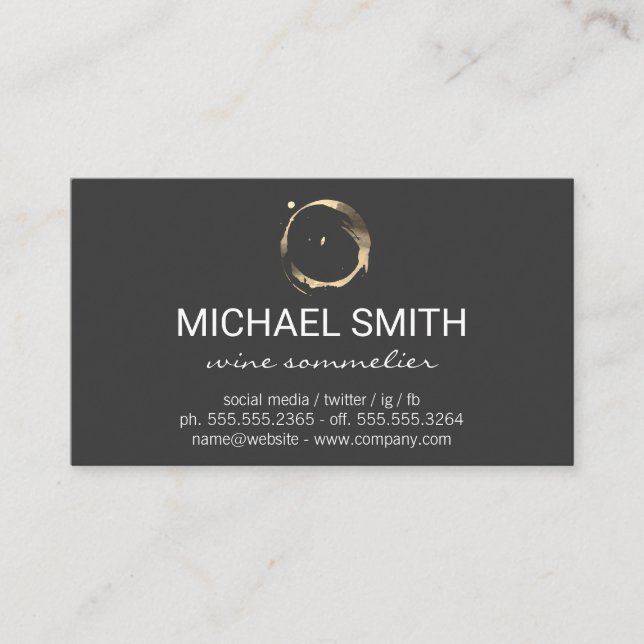 Wine Stain Business Card (Front)