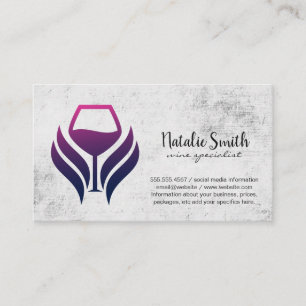 Wine Stain Logo Textured Background Business Card