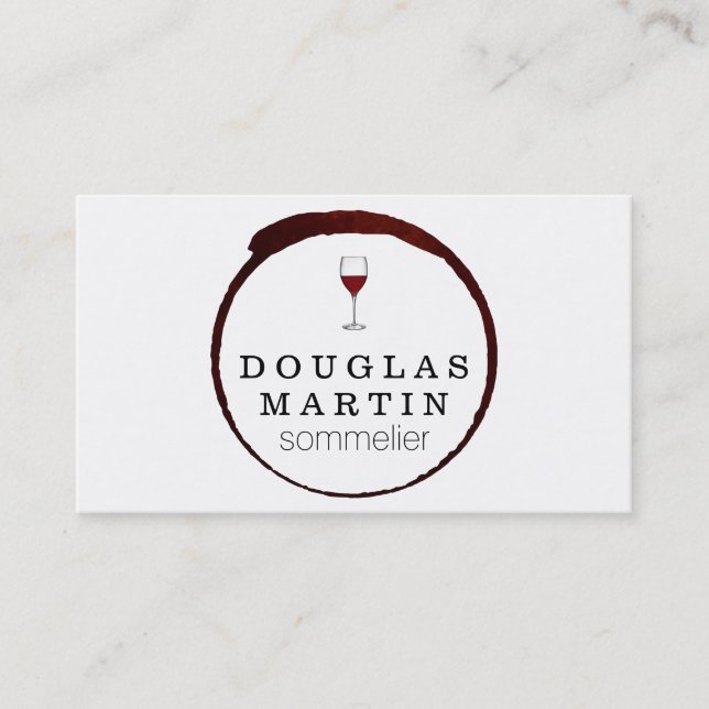 Wine Stain | Red Artistic II Business Card (Front)