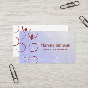 Wine Stain Textured Background Business Card