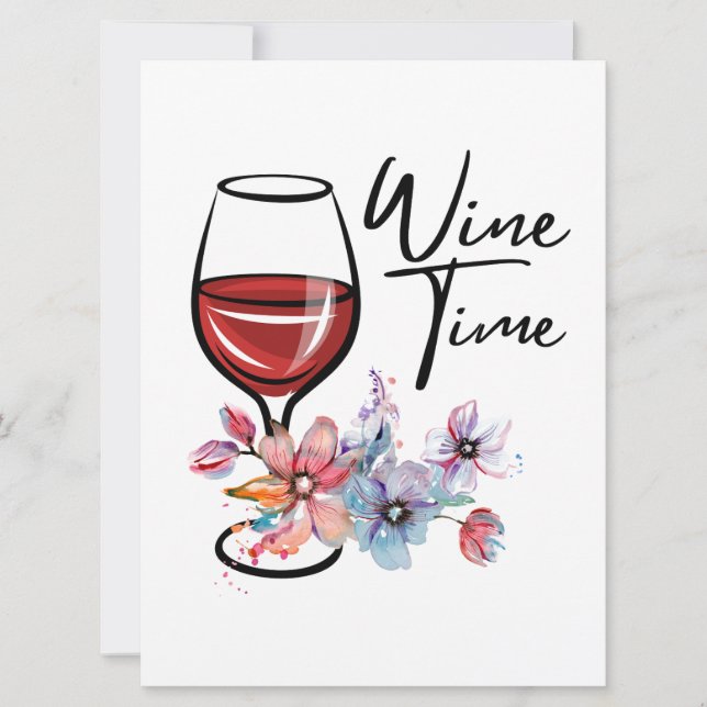 Wine style card for friends (Front)