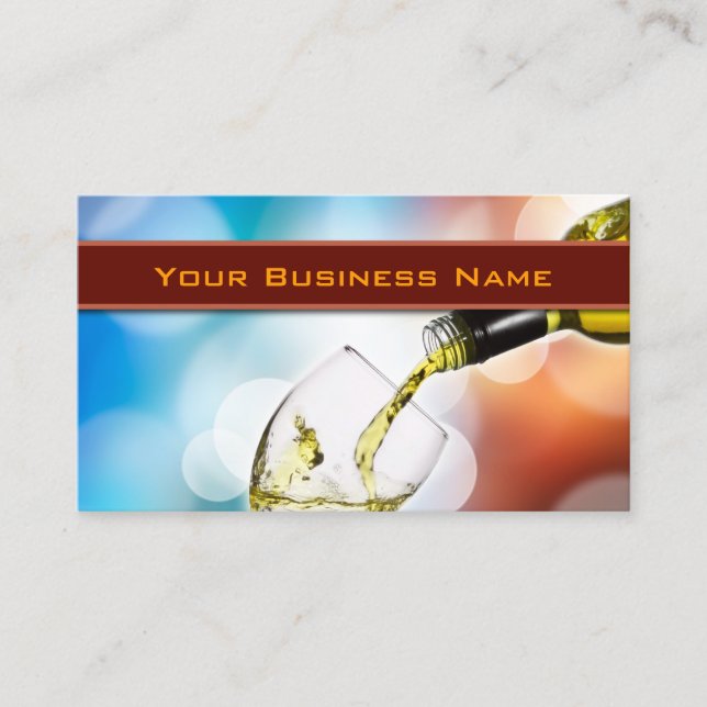 Wine Tasting Bartender Business Card (Front)