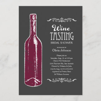 Wine Tasting Bridal Shower Invitations