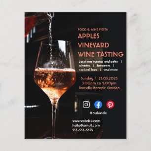 wine tasting charity vineyard food drink festival flyer