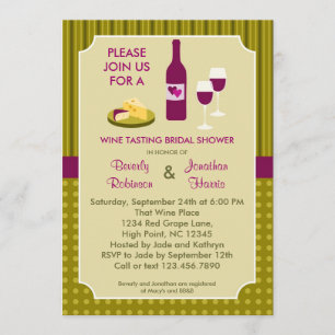Wine Tasting Couple's Bridal Shower Invitation