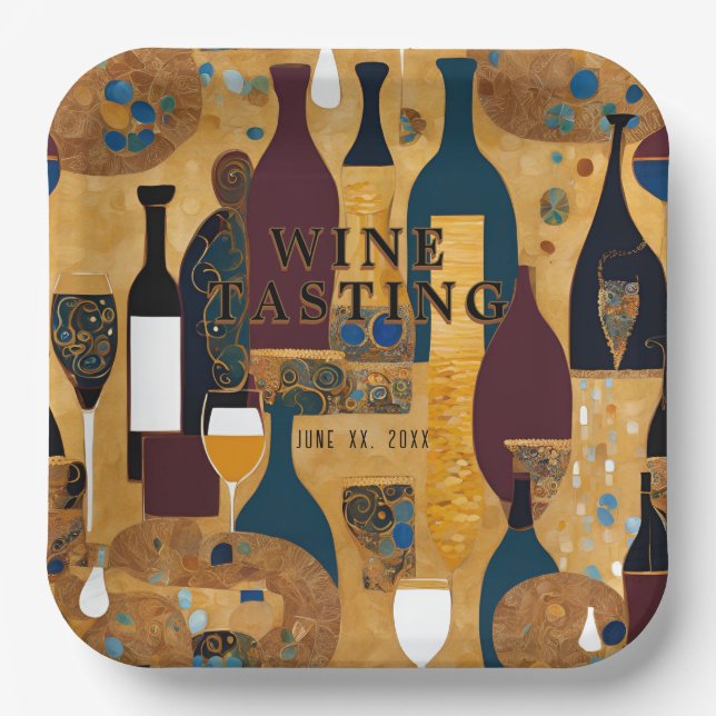 Wine Tasting Event  Paper Plate (Front)
