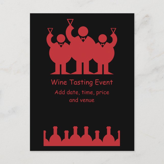 Wine Tasting Event Promotion Poster Postcard (Front)