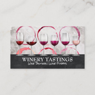 Wine Tasting Glasses   Glass Stains Business Card