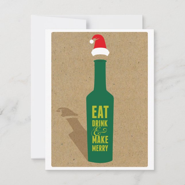 Wine Tasting Holiday Party Invitation - Cheers! (Front)