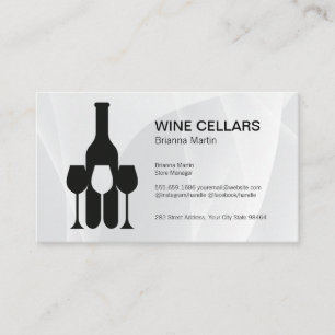 Wine Tasting Logo Bottle Glasses Appointment Card