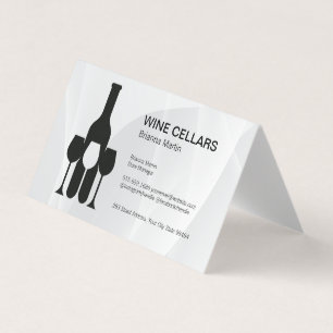 Wine Tasting Logo Bottle Glasses Business Card