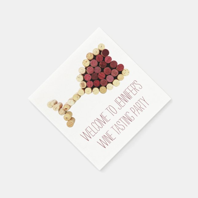 Wine Tasting Party Custom Napkins (Corner)