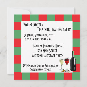 Wine Tasting Party Invitation