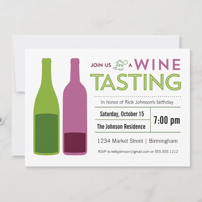 Wine Tasting Party Invitation (Front)