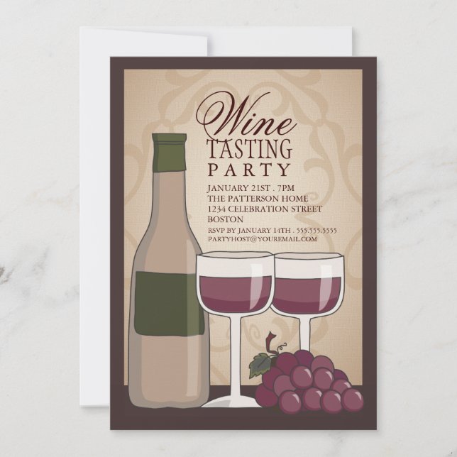 Wine Tasting Party Invitation (Front)