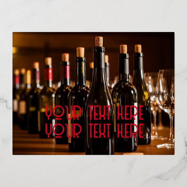 Wine Tasting Party Invitation Souvenir Postcard (Front)