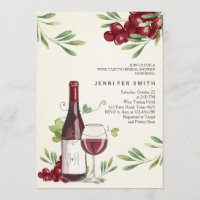 Wine Tasting Shower Invitation Winery Country Barn