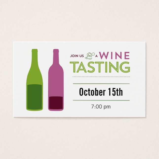 Wine Tasting Ticket (Front)