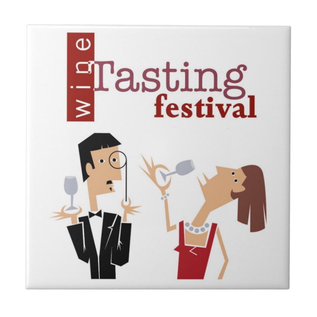 Wine Tasting Tile Trivet (Front)