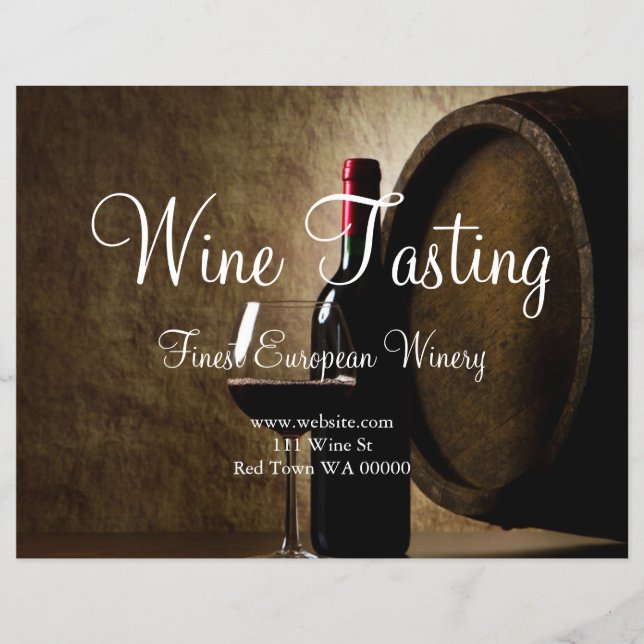 Wine Tasting Winery Flyer Invitation (Front)