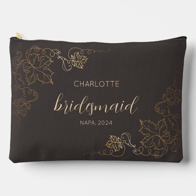 Wine Tasting Winery Vineyard Bridesmaid Bag (Front)